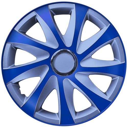 Radzierblende Drift EXTRA Silber/blau 15 Zoll 4er Set