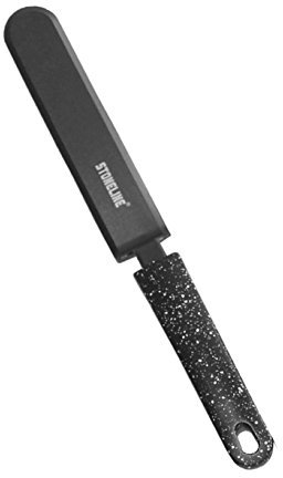 STONELINE Spatule à Angle avec Support Plastique, env. 32 cm x 3,5 cm, Ustensiles de Cuisine, Plastique, pour Poêles et Casseroles à Revêtement Antiadhésif, Optique STONELINE, Noir