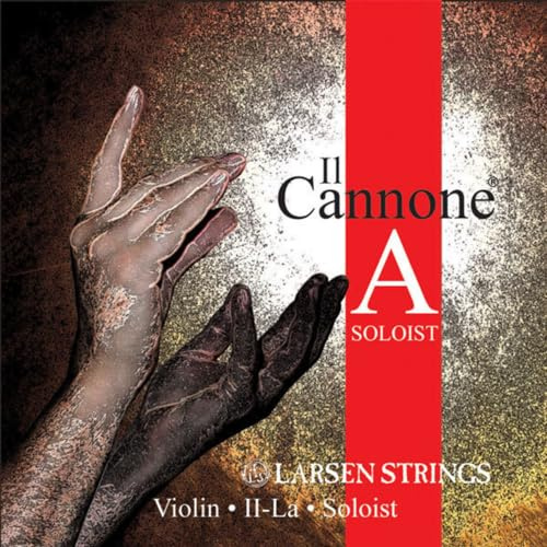 LARSEN STRINGS Violin Saiten II Cannone - 4/4 Violine - Soloist - Einzelsaite A, Multifilament-Fiber Nylonkern, Aluminium umsponnen, Spannung 5,97/13.13