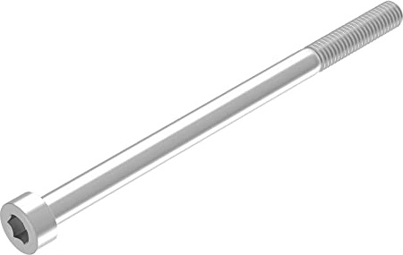 SECCARO Tornillo cilíndrico M5 x 80 mm, acero inoxidable V2A VA A2, DIN 912 / ISO 4762, hexágono interior, rosca parcial, 20 piezas