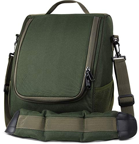 Storfisk fishing & more Borsa a tracolla per echolot, apribile su entrambi i lati, tracolla imbottita, oliva, taglia unica