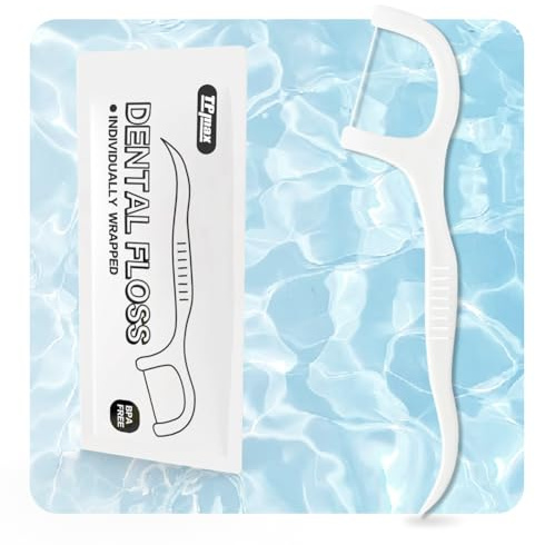 150 Count Dental Flossers Each Individually Wrapped, Floss Singles Bag, Travel Hotel Restaurant Office Car Dental Floss, Floss Picks Oral Care Teeth Clean Flat Wire