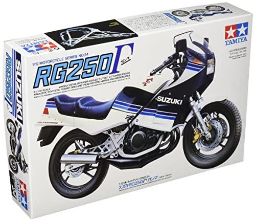 Tamiya 14024 1:12 Suzuki RG250 R Gamma - Originalgetreue Nachbildung, Modellbau, Plastik Bausatz, Basteln, Hobby, Modellbausatz, Zusammenbauen, unlackiert