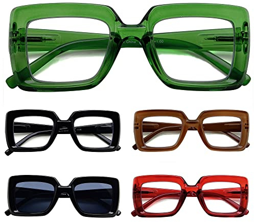 Eyekepper Paquete de 5 diseño Gafas de lectura para señoras Elegante gafas para presbicia +2,50
