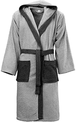 Morbidissimi Accappatoio Spugna Adulto Bicolor Con Cappuccio, Cinturino e 2 Tasche, Accappatoi Uomo Donna Morbidi 400 gr/mq Puro Cotone Y780