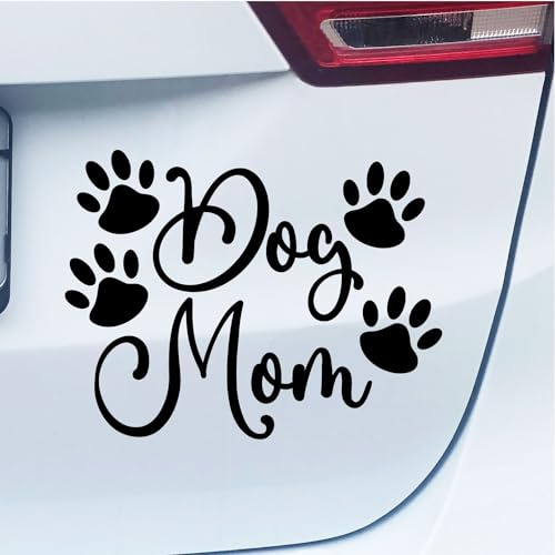 P008 | Dog Mom Hundeaufkleber Hunde Taxi Love Tiere Hund | Sticker für Auto, Wohnmobil | Hundeliebe (Schwarz)