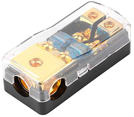 B09G9Ghlfy,Kfz Stromverteilerblock,Mini Anl Sicherungshalter,Anl-Sicherungshalter 3-Wege,Anl-Sicherungsverteilung,0/4 Gauge In Bis 4/8 Gauge Out 60 A Sicherungsverteilerblock 2-Wege-Mini-