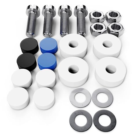 Viti per targa M6x20mm (4 pezzi) con coperture protettive per il fissaggio della targa di auto e moto