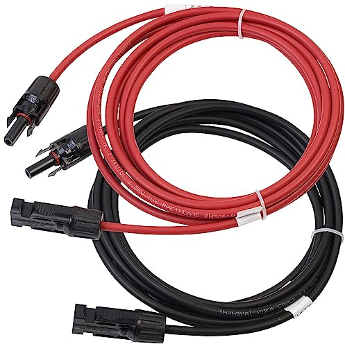 revolt Solarkabel: Solar-Verlängerungskabel, MC4-kompatibel, 2x 4 mm² (12 AWG), 3 m, IP68 (Solarmodule Verlängerungskabel, Kbel für Solarmodule, Verlängerung)