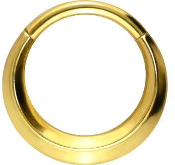 PIERCINGLINE Segmentring Clicker aus Titan - Piercing für Nase, Septum, Ohr, Helix oder Tragus