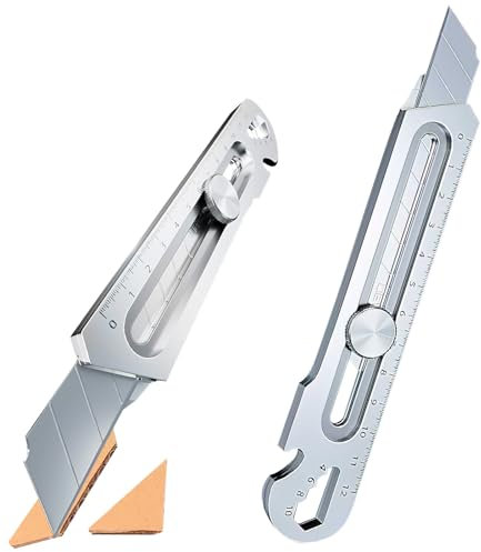 Waldspring Cutter Profesional Multifuncional de Acero Inoxidable, Cuters Profesionales de Seguridad, Cuchillos Multiusos Portátiles Retractil, Adecuado para Uso Doméstico y de Oficina
