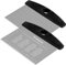 Ourokhome Dough Pastry Bench Cutter Scraper, Stainless Steel Pizza Cutter for Kitchen Baking, Dishwasher Safe, Anti-Wear Laser-Engraved Measuring Scale and Conversion Chart, 2 Pack, Black