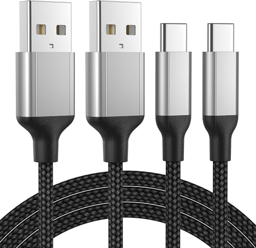 Acecene USB C Charger Cable 1m, 2 Pack USB A to USB C Fast Charger Cord | 3A 60W USB to USB Type C Lead For Huawei/Xiaomi/Samsung Galaxy S24 S23 S22 S21 Ultra A51 A32