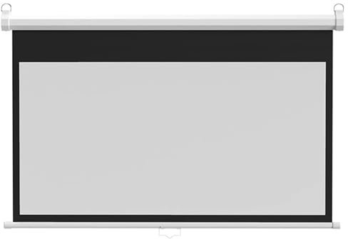 Schermo per Proiezione Manuale Telo Proiettore Avvolgibile Schermo Videoproiettore Montato A Parete/Soffitto Per Home Cinema, Teatro, Presentazioni, Formazione, Interni Ed Esterni(Metal,16:9 60)