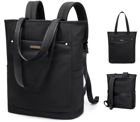 GOLF QUALITY Zaino Donna, Zaino Porta PC 16 Pollici, Laptop Backpack Impermeabile per Computer, Casual Daypack per Viaggi Lavoro, Scuola Ufficio, Borsa a tracolla 2 in 1, Nero