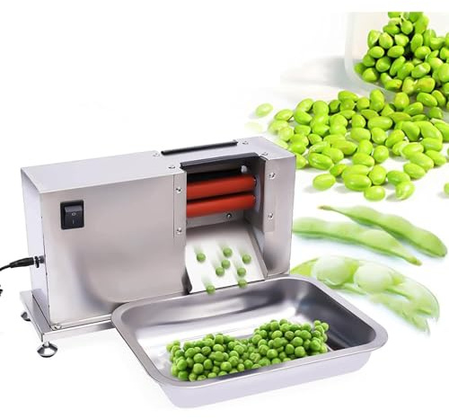 SaryEdge Sbucciatore Elettrico per Piselli, sgusciatore semiautomatico Commerciale per Edamame da 20 W, Risparmio energetico e Silenzioso/Alta resa/Ora da Usare e sbucciare(