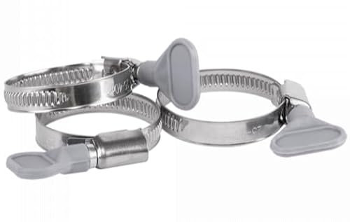 50pcs A2 Grip Hose Clip 50mm-70mm - Adjustable 304 Stainless Steel Duct Clamps for Pipe, Air Ducting, Worm Drive Hose