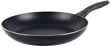 Crealys 546268 Poêle en aluminium Ø 28 cm Hauteur 4,5 cm Capacité 2,5 litres Revêtement intérieur antiadhésif sans PFOA avec manche en bakélite Toutes sources de chaleur, y compris induction