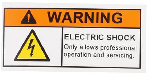 Veemoon High Voltage Risk Sign Electrical Warning Sign Voltage Shock Label for Schools Hospitals Maintenance Safety Sticker Self-Adhesive