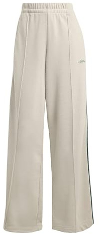 adidas Women's Seasonal Essentials Colorpop Pants with Embroidered Graphic, Wonder Alumina/Collegiate Green, L