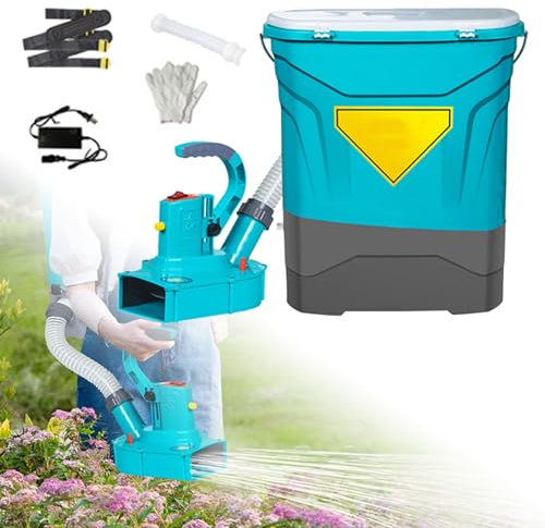 Spandiconcime automatico a zaino, spandiconcime elettrico senza fili for sale grosso da 25 kg con batteria, larghezza di spargimento regolabile, portata variabile, for semi, mangimi e fertilizzanti