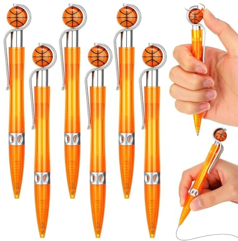 ALUNME Penne a Sfera da Basket, Forniture Scolastiche, Accessori per Ufficio, Decorative (arancione, 6)