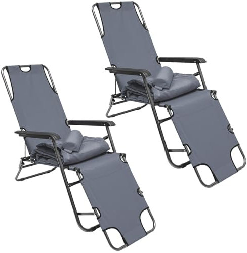 AMANKA 2er Set: 178x60 Relaxliege Garten Liegestuhl Klappbar - Gartenstuhl mit Liegefunktion - Sonnenliege Faltbar - Campingliege Leicht - Gartenliege Wetterfest Strandliege Relaxsessel Outdoor Liege