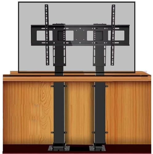 Supporto da pavimento motorizzato per TV LCD – Supporto telescopico a sollevamento automatico con telecomando funzione Smart Memory per TV da 55-100/55-120 – Supporto TV regolabile in altezza