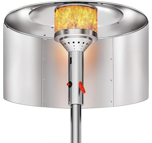 CNANRNANC Terrassenstrahler Reflektor Haube Hitzeschutz Terrassenstrahler Reflektor für Gasmodelle Metall Hitzeschild der warme Luft konzentriert