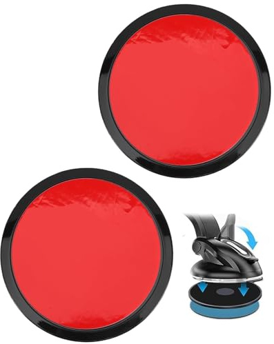 HUVZOR 2 Set Piastra di Montaggio Cruscotto Autoadesiva, Base a Ventosa per Navigatori Garmin/Tomtom, Supporto per Dash Cam e Telecamere Auto