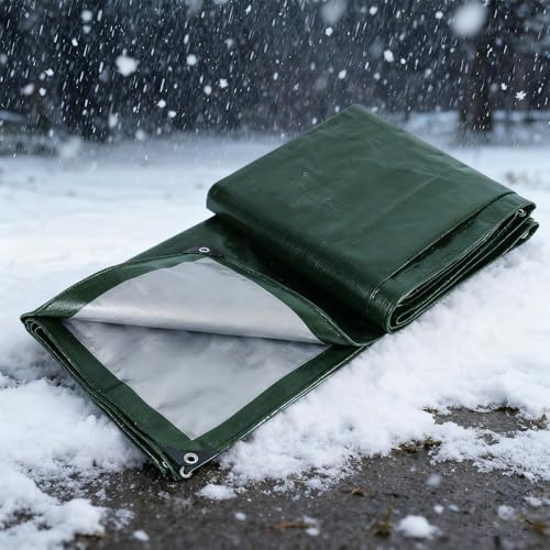Telo Impermeabile con Occhielli 160 x 240 cm Antipioggia, Antistrappo, Antipolvere, Protezione Dal Vento, Protezione Solare, Tendone da Esterno, Telone di Copertura per Giardini Terrazze, Verde