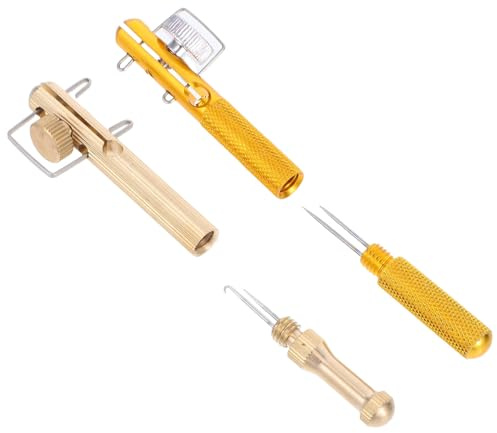 Healeved Outil pour Nouer Les Hameçons 2 Pièces en Aluminium et Cuivre Compact et Léger Accessoire de Pêche pour Nouage Rapide des Lignes Résistant à L’Eau Salée Usage Extérieur et
