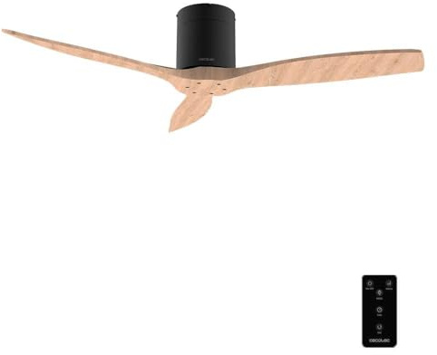 Cecotec Takfläkt med fjärrkontroll 52 tum EnergySilence Aero 5400 Classic Black&LightWood. DC-motor 40 W, 3 blad, 6 hastigheter, timer upp till 8h, vinter/sommarläge