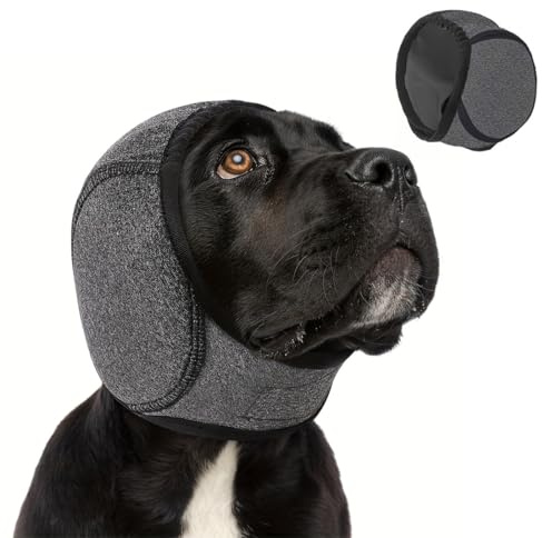 BAHME 1 Pcs Snood Chien, Bandeau Chien Oreille, Cache-Oreilles pour Chien, Soulager l'anxiété des Animaux, Anti Bruit, Apaiser Les Oreillettes pour Le Tonnerre, Foudre, Feux d'artifice, Bain(M)