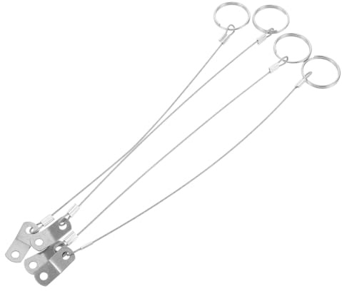 IMIKEYA Perni in Acciaio Inossidabile Sgancio Rapido 4 Pezzi Cordino da 240 MM per Accessori Barca Fissaggio Esterno Sicuro per Imbarcazioni a Vela