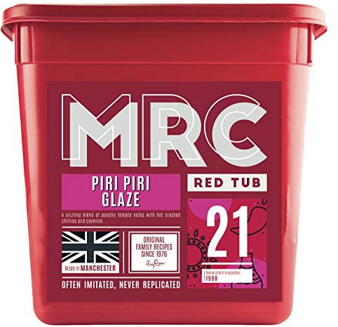 MRC Peri Peri Seasoning Glaze 2.5kg – Marinade & Rub Ideal for Chicken Thighs, Pork & Vegetables – Piri Piri Spice with Tomato Sauce, Chilli & Cayenne