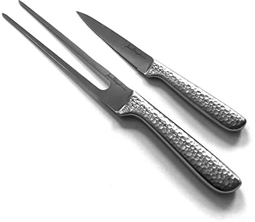 Jean-Patrique Stainless Steel Carving Fork & Vegetable Knife Set | Professional Signature Chefs & Home Cooks