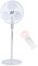 NETTA Pedestal Standing Floor Fan – 16 Inch, 3 Speed Settings, with 7-Hour Timer, Remote Control, Oscillating Function and Adjustable in Height – 40W – White