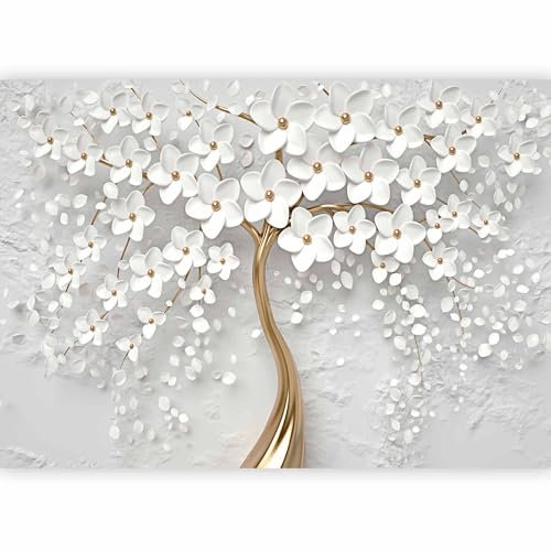 murando - Photo Wallpaper Flowers Magnolia 392x280 cm / 154.3 x 110.2 - Peel and Stick Self-Adhesive Foil Print Wall Mural Decoration Picture Design Modern Orient White b-B-0475-a-a