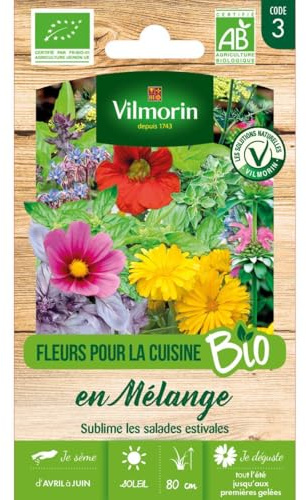 Sachet de graines Fleurs pour la cuisine en Mélange BIO
