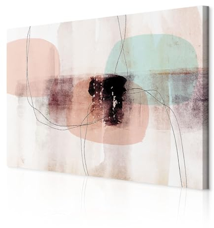 decomonkey Wandbilder Abstrakt 90x60 cm 1 Teilig Leinwandbilder Kunstdruck | Strukturleinwand, Holzkeilrahmen, Bild auf Leinwand, Wanddeko, Wohnzimmer, Wanddekoration, Modern