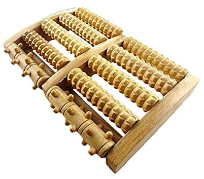 Fußmassageroller aus Holz, Original Shiatsu Acupuncture für Zuhause & Büro - Fußroller Holz zur Vorbeugung & Linderung von Schmerze