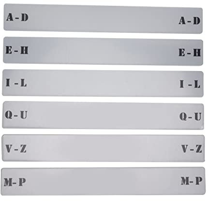 Annadue Divisore per Dischi in Vinile, Scheda Indice Dell'organizzatore di Dischi con Etichette Orizzontali in Ordine Alfabetico A-Z, Divisori in Acrilico, per Ripiano per CD/Dischi in Vinile