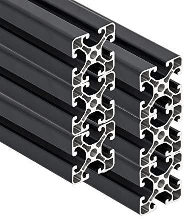 SCHMIDT systemprofile 6 Stück 2000mm Aluminium-Profil 40x40mm Nut 8 Strebenprofil Anthrazit 4040 Aluprofil Konstruktionsprofil 2m