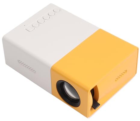 Mini Proiettore Portatile con Risoluzione Full HD 1080p, Schermo Fino a 60 Pollici, Interfacce Multiple, Sorgente LED per Film a Casa, Spina UE