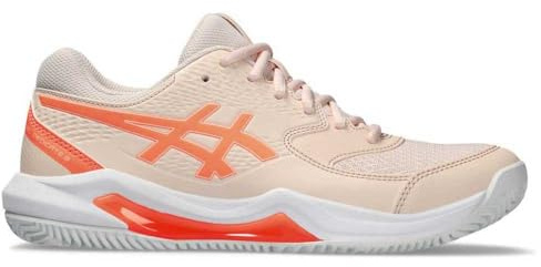 ASICS Damen Gel-Dedicate 8 Clay Sneaker, Pearl Pink Sun Coral, 40 EU