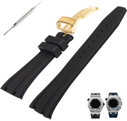 Topuly Ersatz-Uhrenarmband aus Gummi für Audemars Piguet Royal Oak Offshore AP 15703 15710 15400 26470 26400, 26400, 26400, 26400, 26400, 26400, 26400, 26400, 26400, 26400,