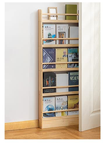 Zeitschriftenständer-Organizer, 5-lagiger Zeitschriftenständer aus Holz für die Tür hinter der Wand, schmaler Raum, Aktenorganisator-Halter, Doppelsteg-Design, für Zuhause/Büro/Arbeitszimmer (Grö