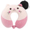 Auauraintt cuscino da viaggio,Cuscino di supporto al collo, cuscino per il collo per bambini,cuscino in memory foam a forma di U, cuscino per il collo per auto,aereo,ufficio,casa (Rosa)