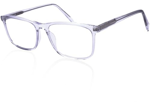 Cvantus Premium Blaulichtfilter Brille Herren & Damen | Blaulicht- & UV-Blocker, Antireflex, Antistatisch | Durchsichtig Blaufilter Brille Quadratisch | Verschreibungsqualität, Gemacht von Optikern